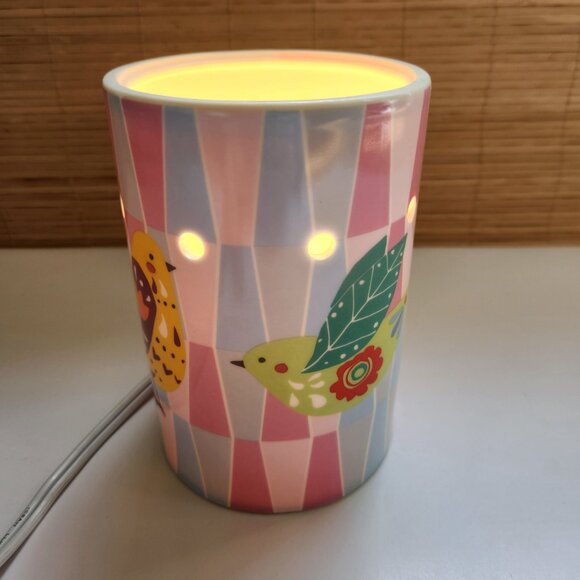 Scentsy Wax Warmer Pretty Bird Retired 2017 Full Size with Bulb Clean - Picture 5 of 14